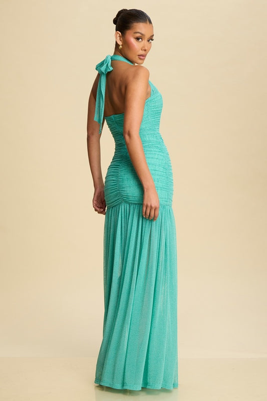 Mykonos Seafoam Halter Gown