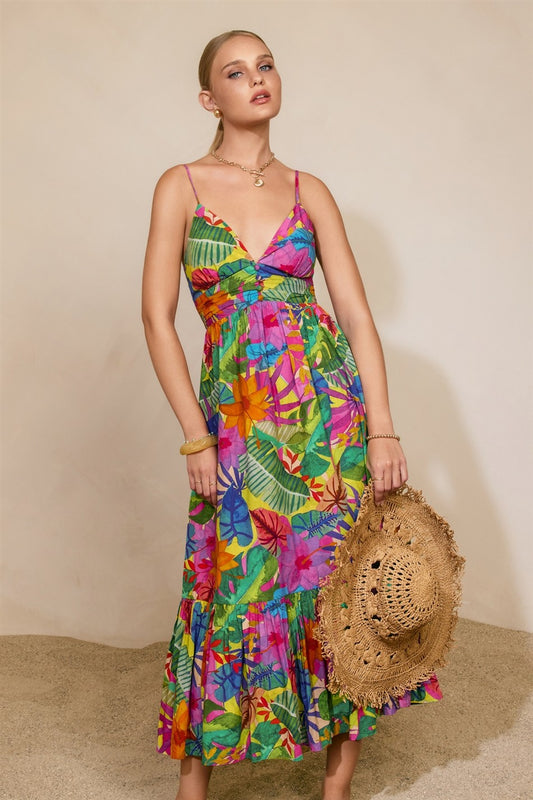 Provence Garden Maxi Dress