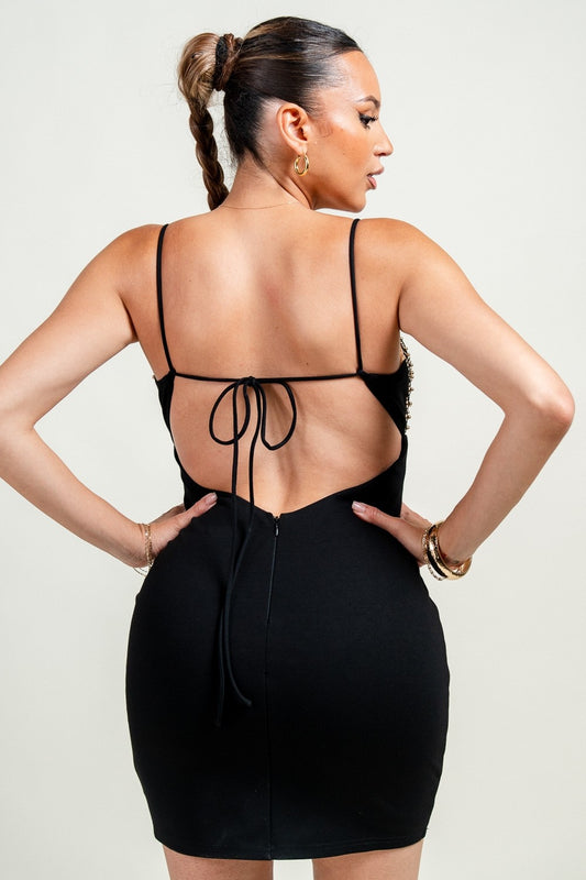 Monaco Noir Cut-Out Mini Dress